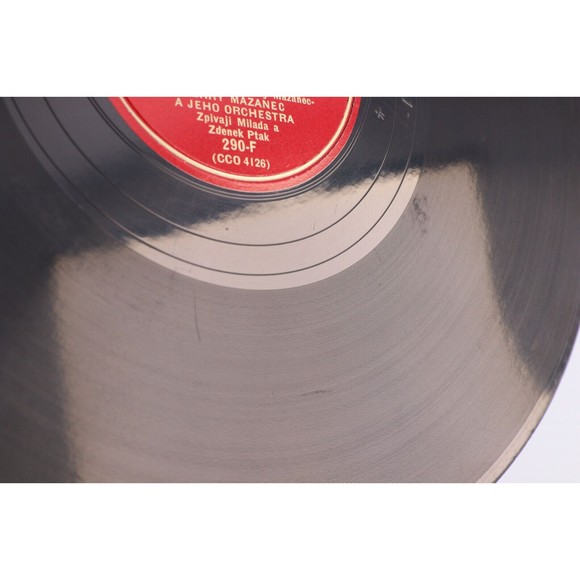 Jerry Mazanec, Smutny Mlyn / Kde Jsi Milko Má 1946 10" 78 rpm Record 290-F Czech - Picture 10 of 16